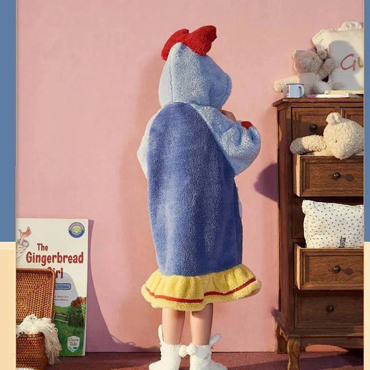 Peignoir à Capuche Enfant Fille Hiver Polaire Chaud - 1