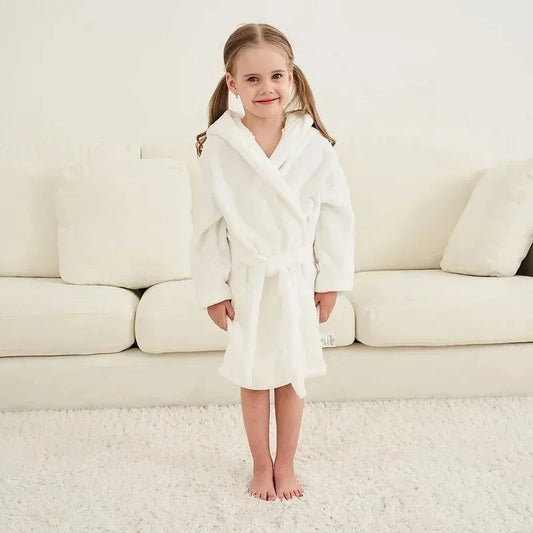 Peignoir enfant flanelle garçon fille 4-12 ans - 1