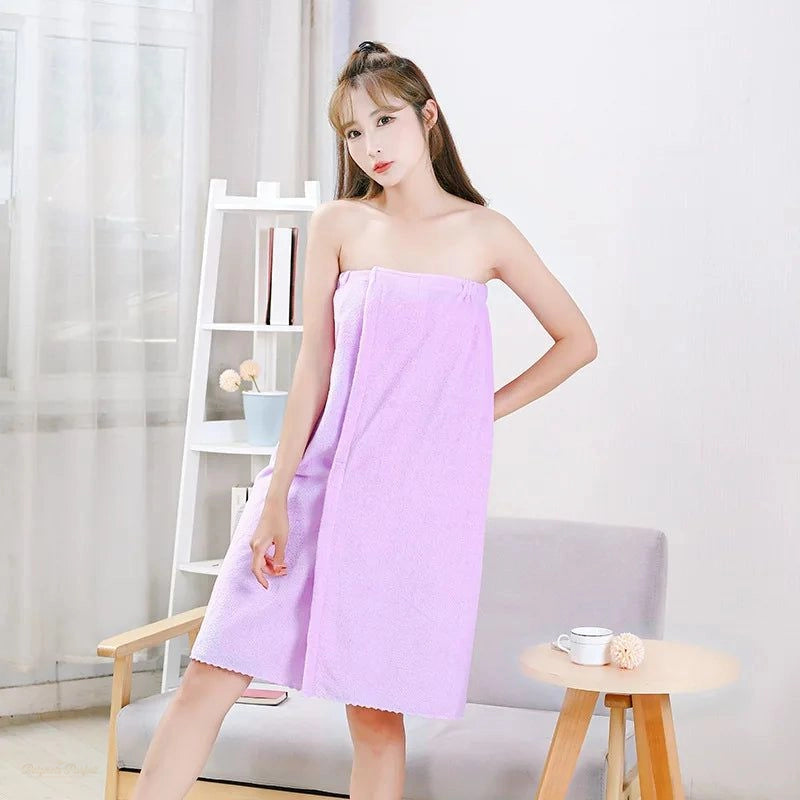 Peignoir Enfant Mauve Élégant - Serviette de Bain Multifonction - Mauve Élégant