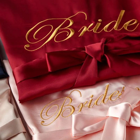 Peignoir Kimono Femme Satin Floral Manches Courtes - 1