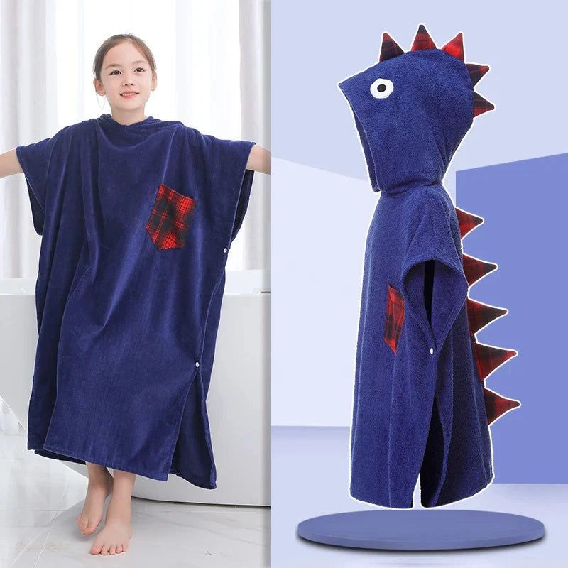 Poncho Serviette Enfant Bleu Foncé Monstre - Bleu Foncé - Chine - 90-120cm (Enfant)