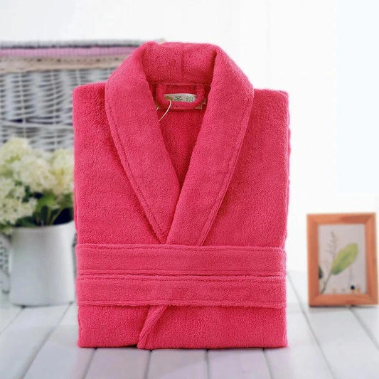 100% Cotton Terry Robe - Rose Red