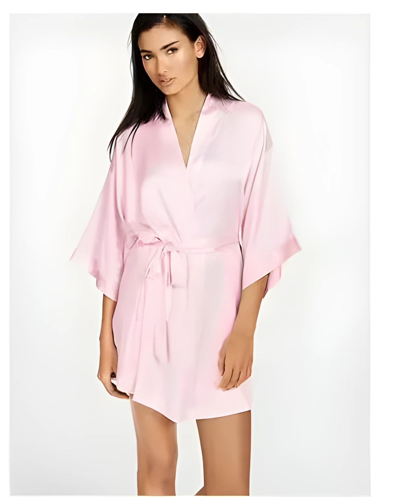 Summer Pink Chinese Bride Wedding Robe Satin Sleepwear Women