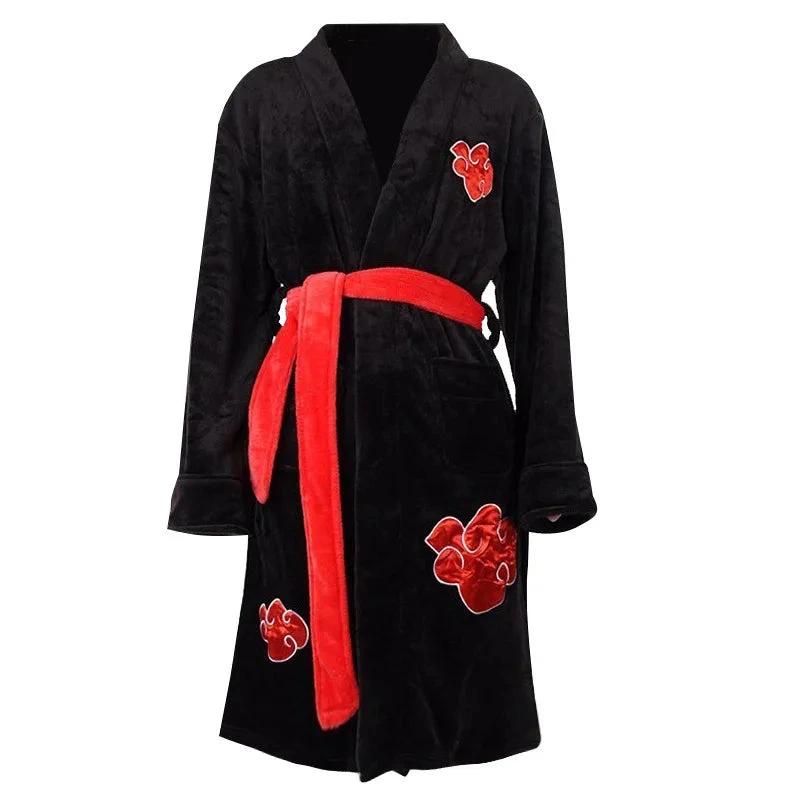 Naruto Uchiha Itachi Anime Two-Dimensional Nightgown Creative Personalized Velvet Bathrobe Halloween Cosplay Costume Gift - Naruto-1