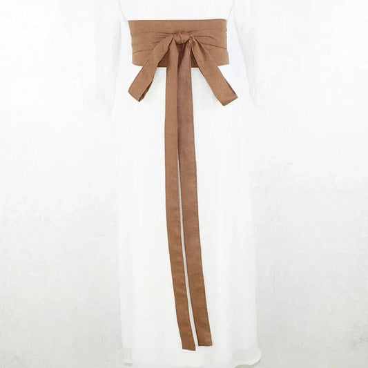 Ceinture Hanfu Antique Style Yukata Robe Kimono Obi Marron Clair