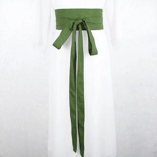 Ceinture Hanfu Antique Style Yukata Robe Kimono Obi Vert Olive