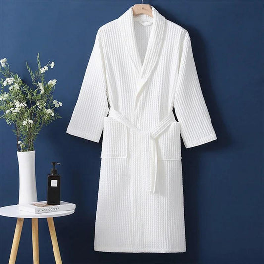 Robe de chambre Femme en coton gaufré - Blanc (Variante C)