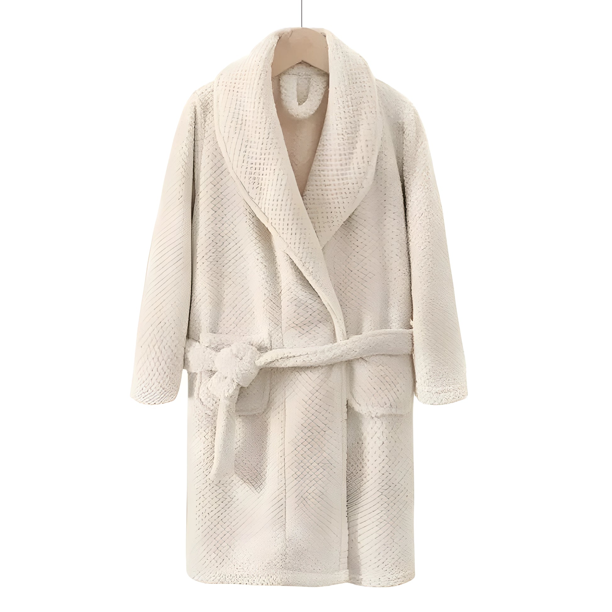 Peignoir Enfant Crème Texture Gaufrée Polaire Unisexe