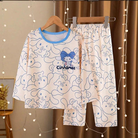 Pyjama enfant manches longues imprimé Cinnamoroll bleu clair