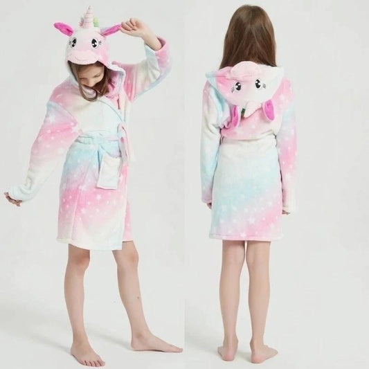 Robe Licorne Rose et Bleu Pastel avec étoiles - Variante LR12