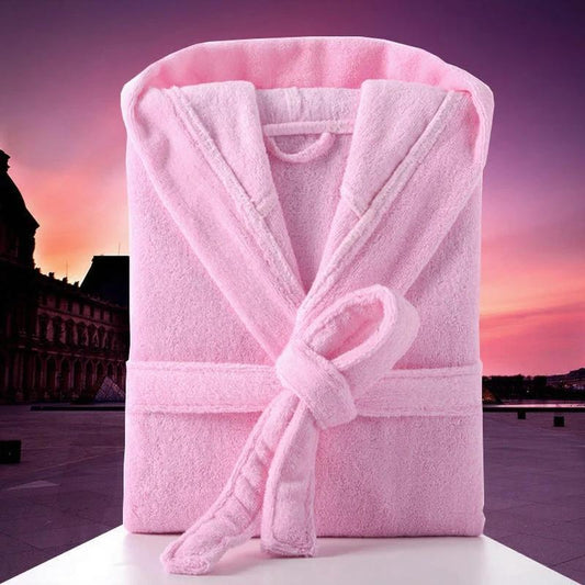 Hooded Bathrobe Pink (M, XL, L)