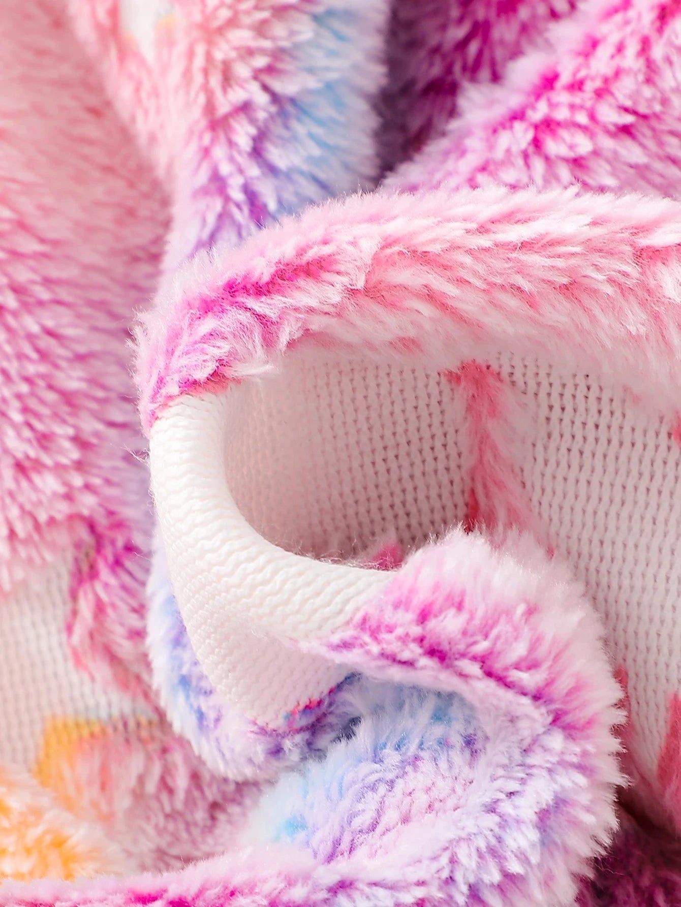 Peignoir Licorne Rose Tie-Dye Enfant Fille à Capuche - 5