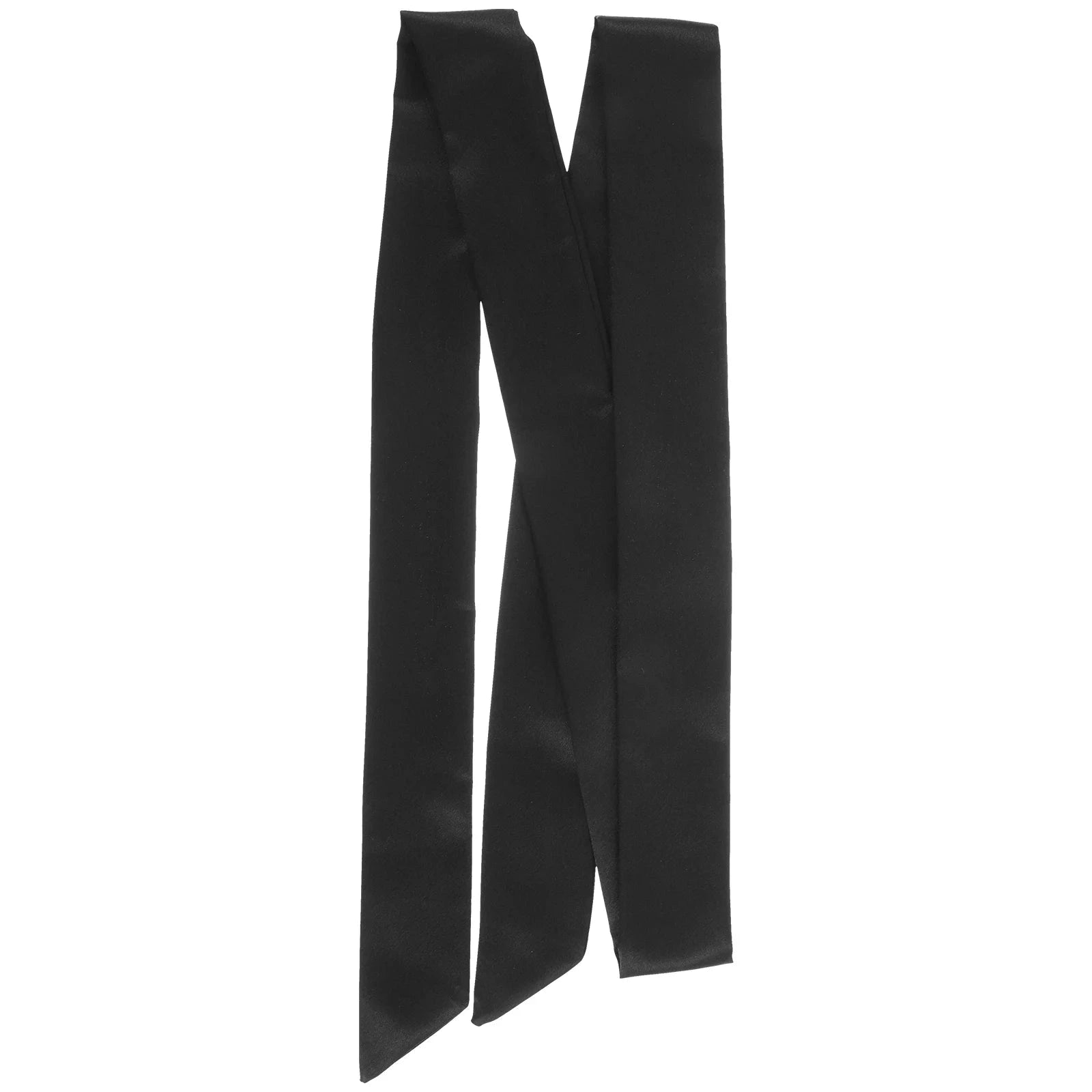 Ceinture Obi Noire Satin pour Robe Femme avec Nœud - 4