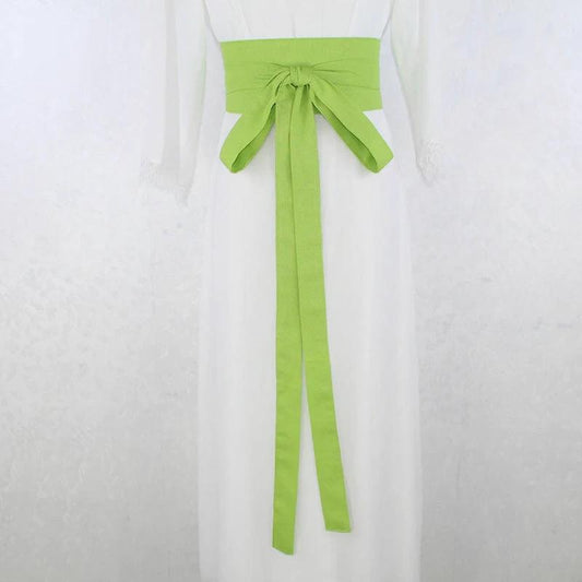 Ceinture Hanfu Antique Style Yukata Robe Kimono Obi Vert Lime