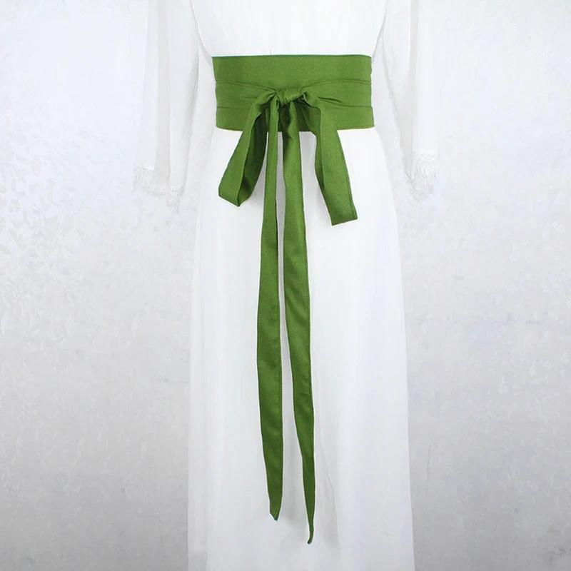 Ceinture Hanfu Antique Style Yukata Robe Kimono Obi Vert Émeraude