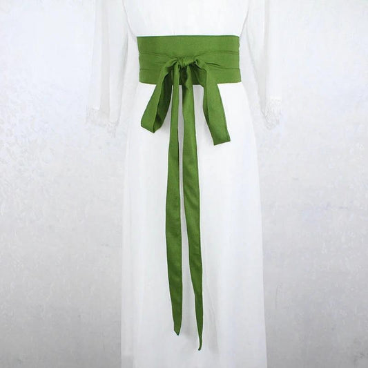 Ceinture Hanfu Antique Style Yukata Robe Kimono Obi Vert Émeraude