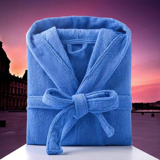 Hooded Bathrobe Blue (M, XL, L)
