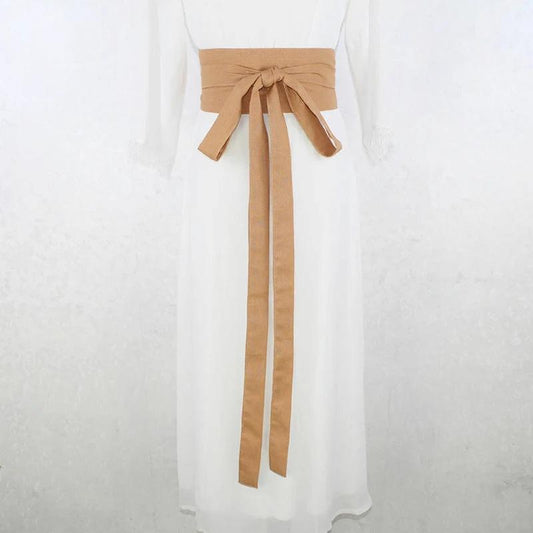Ceinture Hanfu Antique Style Yukata Robe Kimono Obi Beige