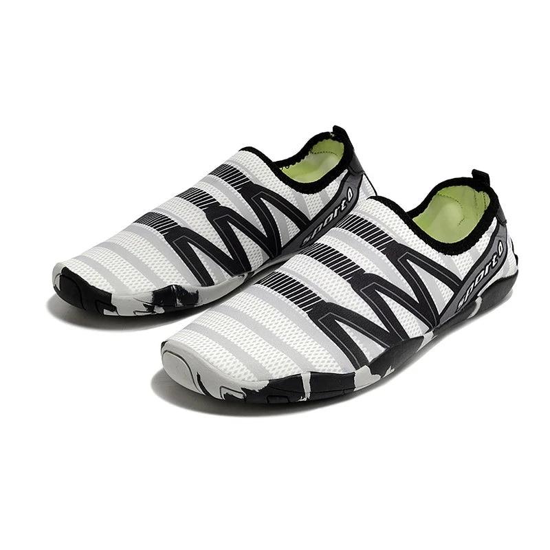 Chaussures de bain antidérapantes unisexes modèle 186-1 gris et noir