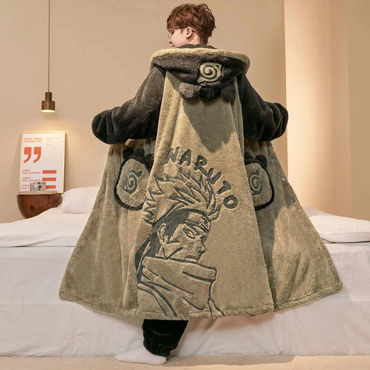 Cape Naruto Kakashi Beige Polaire à Capuche - 1