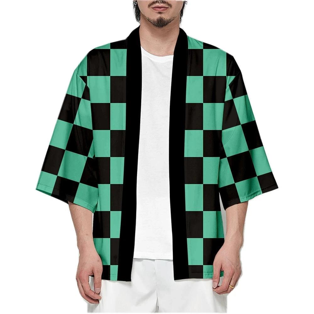 Kimono Cosplay Anime "Kamado Tanjirou" pour Homme