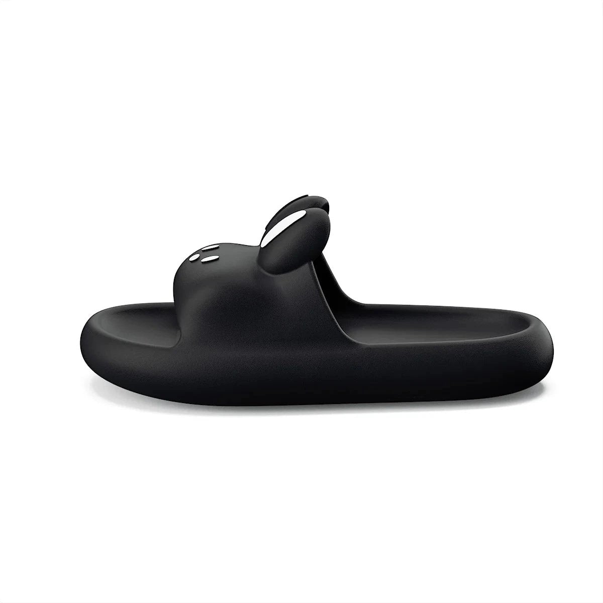 Cute Rabbit Unisex Slippers - Black (Dark)