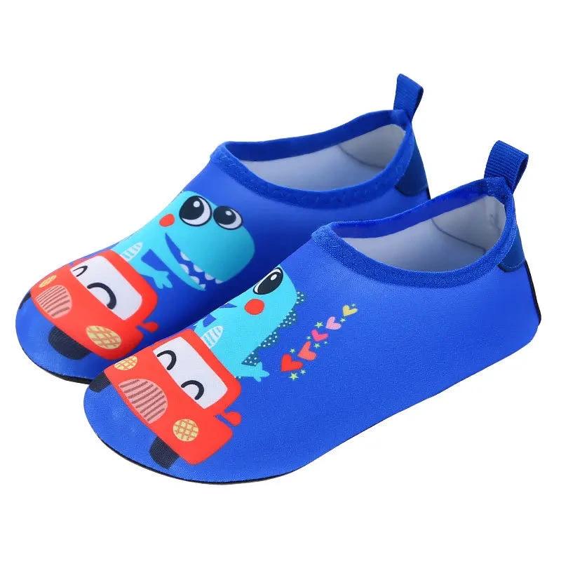 Boys Girls Soft foldable Water Shoes - Car Dinosaur