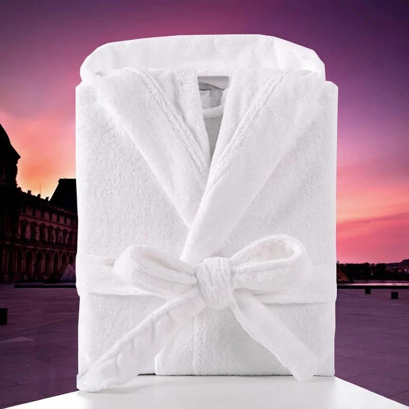 Hooded Bathrobe White (M, XL, L)