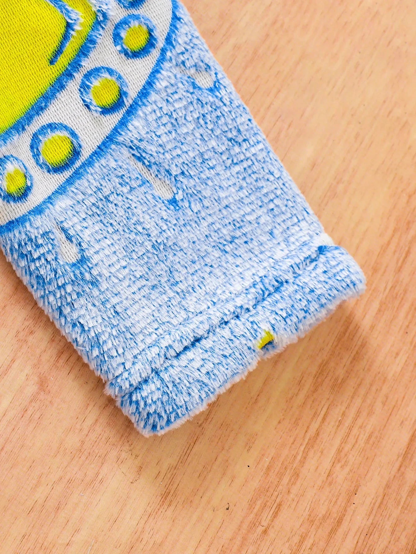 Peignoir Enfant Espace Bleu Ciel Cosmos Polaire Capuche - 3