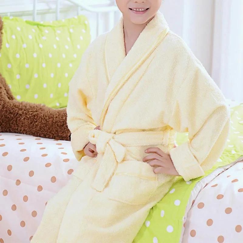 Children's Ordinary Style Yellow Bathrobe