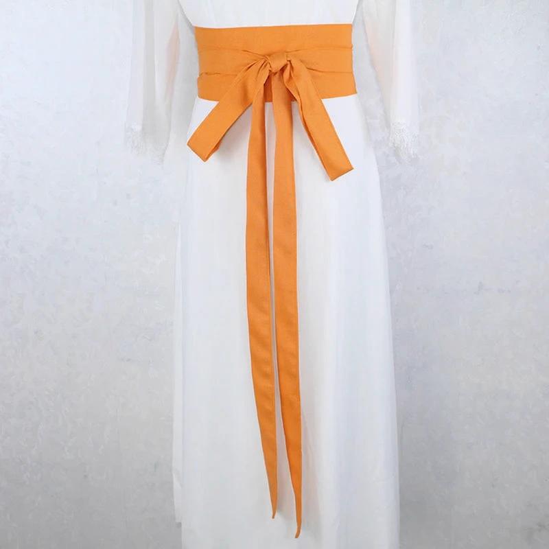 Ceinture Hanfu Antique Style Yukata Robe Kimono Obi Orange