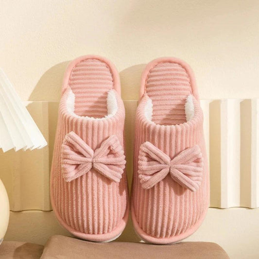 Fashion Women's Bow Slippers - Pink