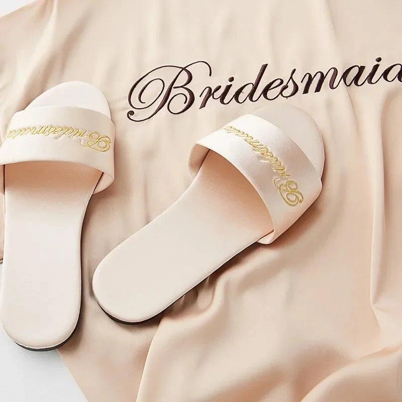 Slippers Mariée "Bridesmaid" Champagne
