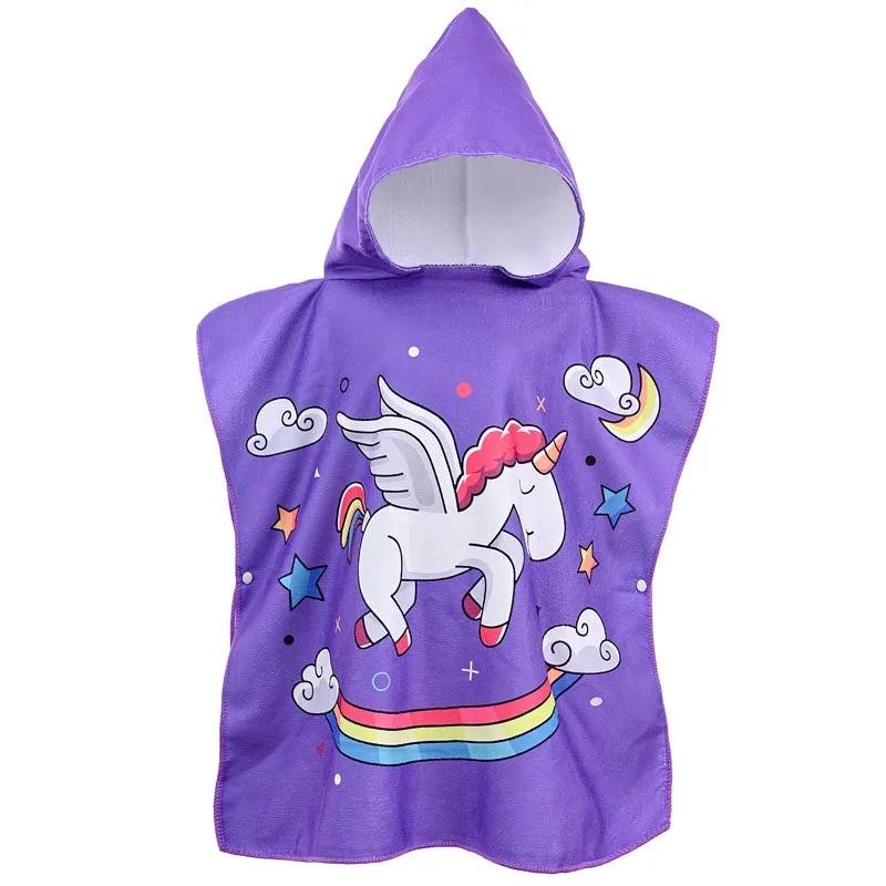 Kids Beach Towel - Flying Unicorn 'pf19'