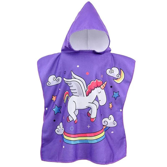 Kids Beach Towel - Flying Unicorn 'pf19'