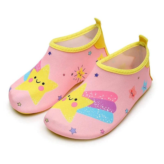 Boys Girls Soft foldable Water Shoes - Colored Star