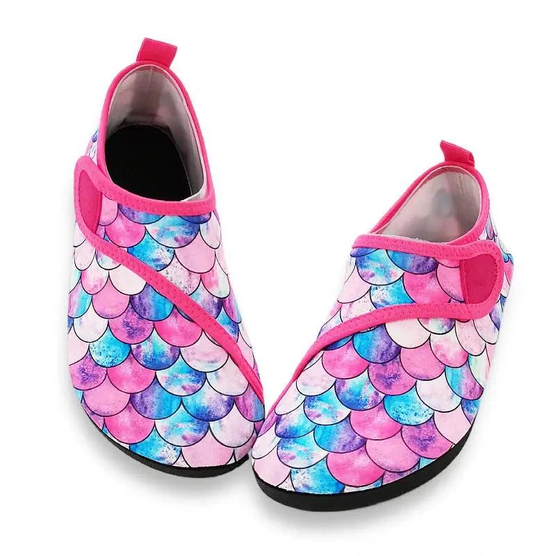 Boys Girls Soft foldable Water Shoes - Pink Mermaid