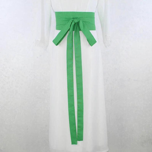 Ceinture Hanfu Antique Style Yukata Robe Kimono Obi Vert Herbe