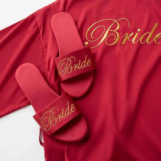 Slippers Mariée "Bride" Bordeaux