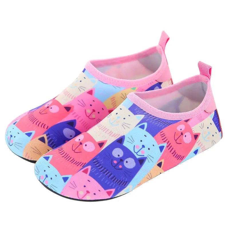 Boys Girls Soft foldable Water Shoes - Pink Cat