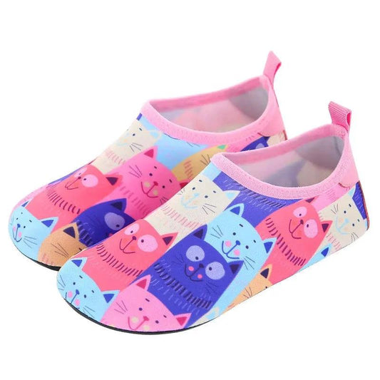 Boys Girls Soft foldable Water Shoes - Pink Cat