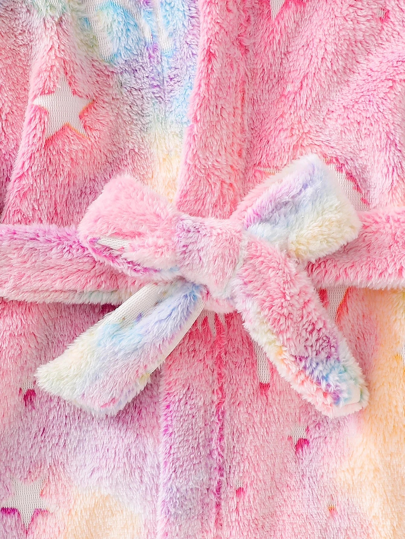 Peignoir Licorne Rose Tie-Dye Enfant Fille à Capuche - 2