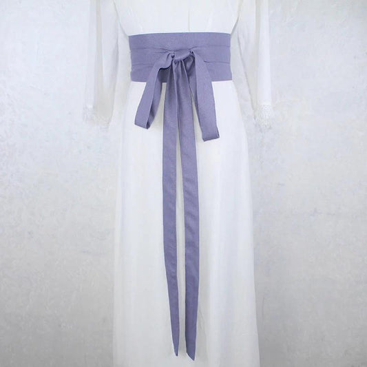 Ceinture Hanfu Antique Style Yukata Robe Kimono Obi Violet Lavande
