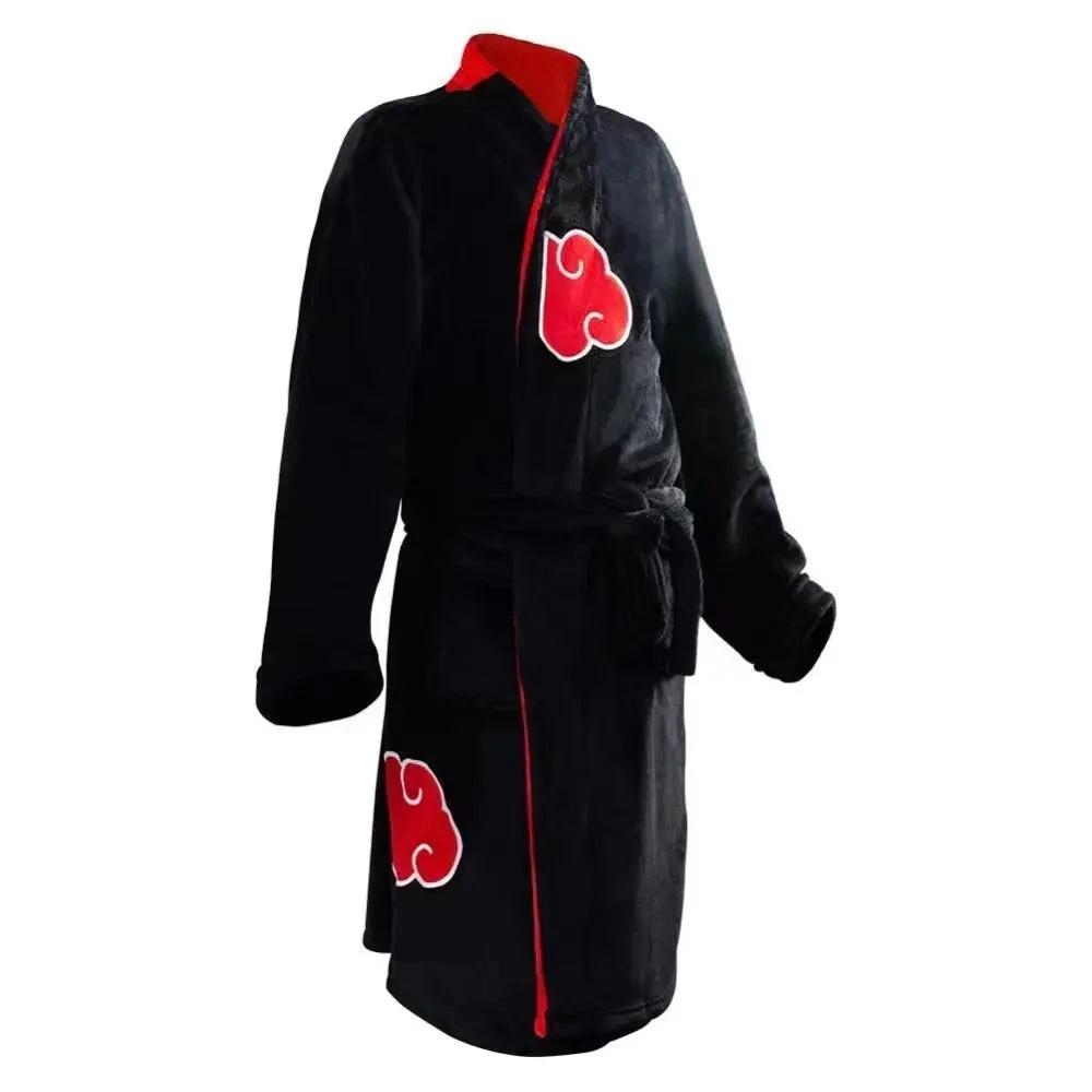 Naruto Uchiha Itachi Anime Two-Dimensional Nightgown Creative Personalized Velvet Bathrobe Halloween Cosplay Costume Gift - Naruto-2