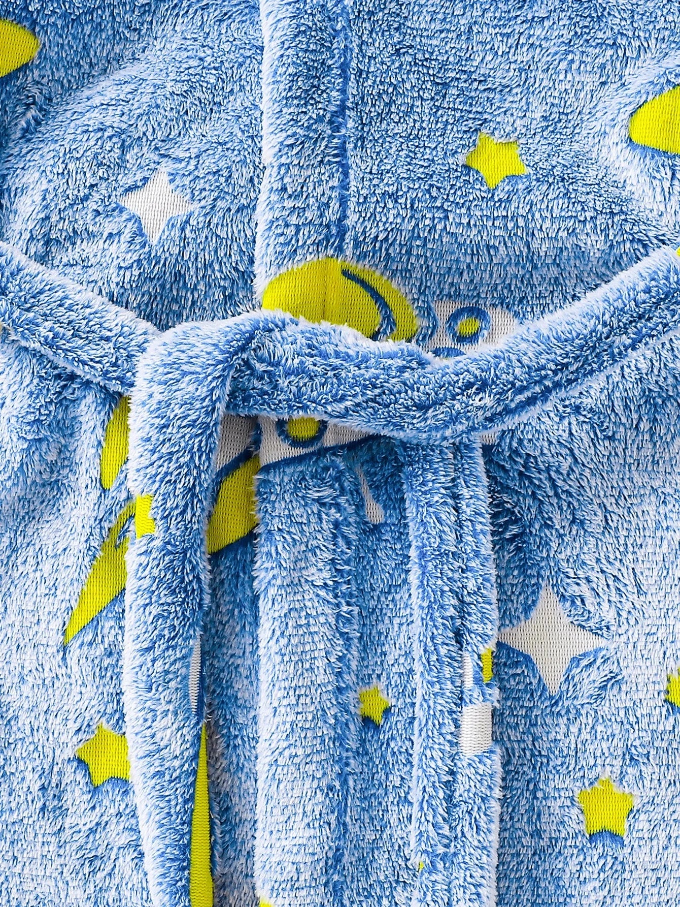 Peignoir Enfant Espace Bleu Ciel Cosmos Polaire Capuche - 4