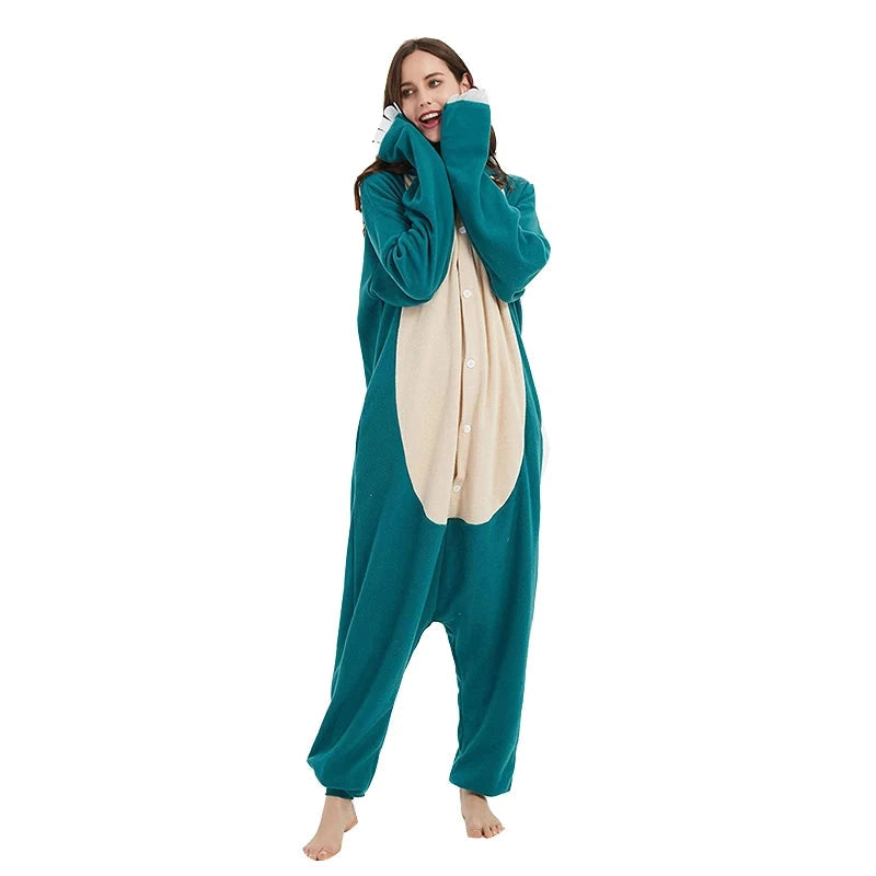 Combinaison Pyjama Pokémon Ronflex Vert Sarcelle - 3