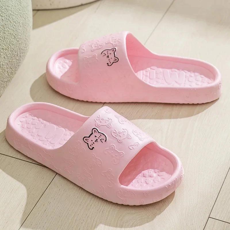 Women's Summer Slippers Home Indoor Bathroom Non-Slip Shower Sandals Pink
