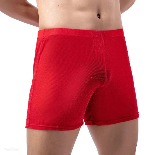 Peignoir court homme rouge intense sans manches - Rouge Intense - S