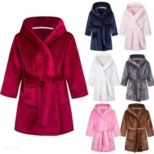 Peignoir enfant à capuche - Pyjama chaud hiver garçon fille