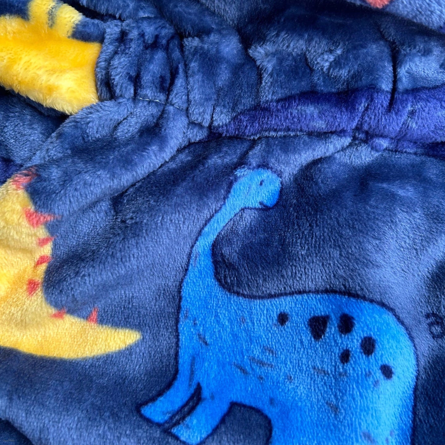 Peignoir Enfant Flanelle Bleu Dinosaure - 2
